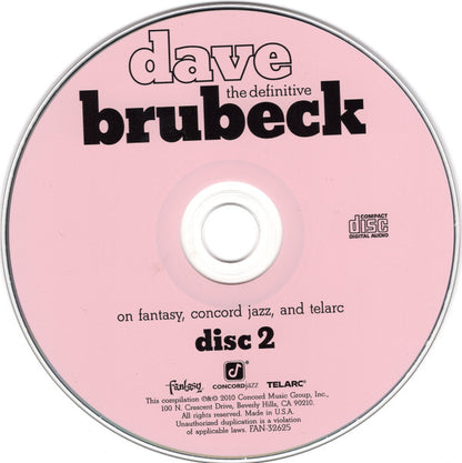 Dave Brubeck : The Definitive Dave Brubeck On Fantasy, Concord Jazz, And Telarc (2xCD)