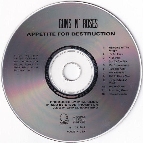 Guns N' Roses : Appetite For Destruction (CD, Album, RE, Mat)