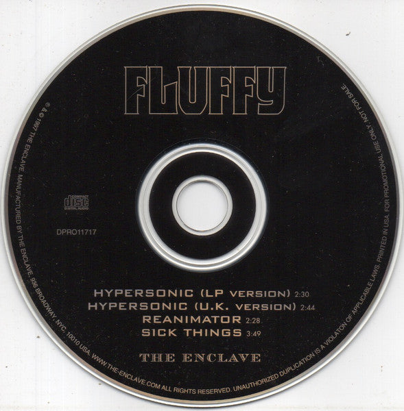 Fluffy (4) : Hypersonic (CD, Single, Promo)