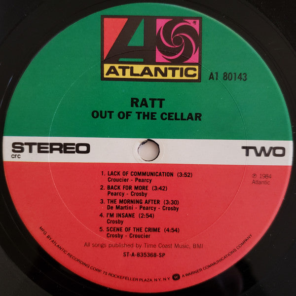 Ratt : Out Of The Cellar (LP, Album, Club, CRC)