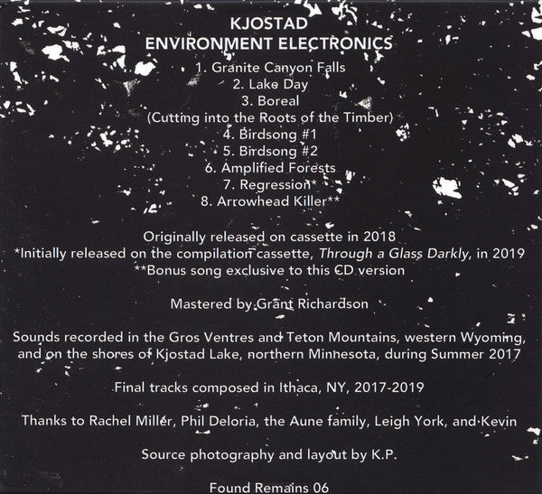 Kjostad : Environment Electronics (CD, Album, RE, RM)