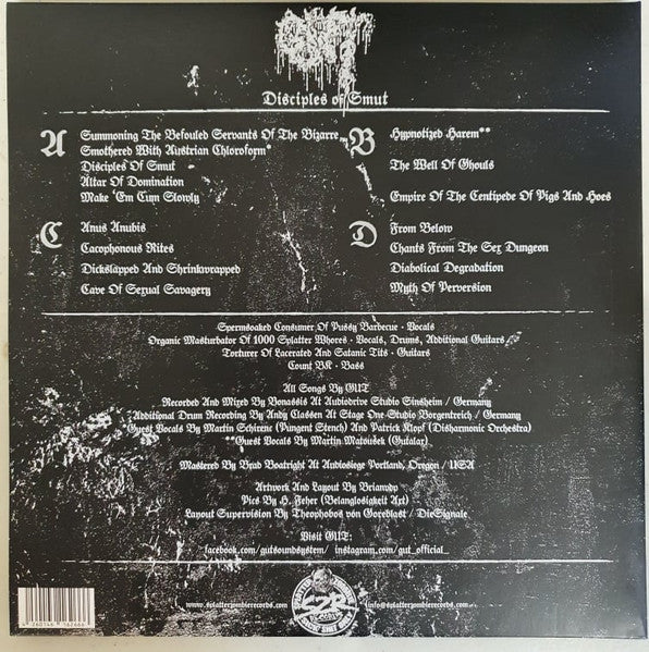 Gut : Disciples Of Smut (2x12", Album, Ltd, Red)