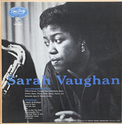 Sarah Vaughan : Sarah Vaughan (LP, Album, Mono)