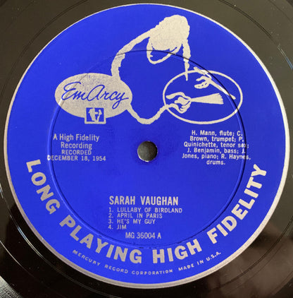 Sarah Vaughan : Sarah Vaughan (LP, Album, Mono)