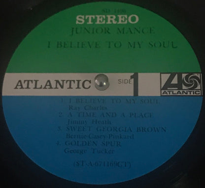 Junior Mance : I Believe To My Soul (LP, Album, Col)