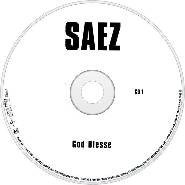 Saez : God Blesse (2xCD, Album)