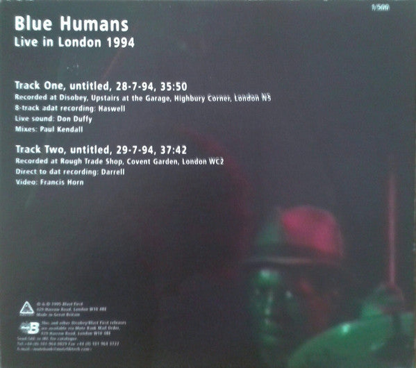 Blue Humans : Live In London 1994 (CD, Album, Ltd)