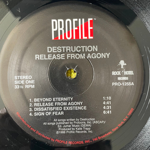 Destruction : Release From Agony (LP, Album, RE)