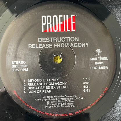 Destruction : Release From Agony (LP, Album, RE)