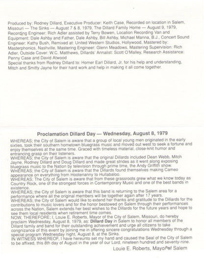 Dillards* : Homecoming And Family Reunion (Cass, Dol)