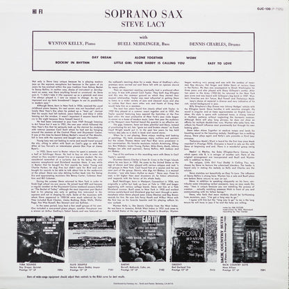 Steve Lacy : Soprano Sax (LP, Album, RE)