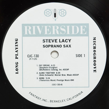 Steve Lacy : Soprano Sax (LP, Album, RE)
