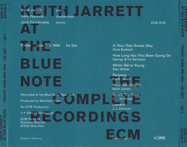 Keith Jarrett : Keith Jarrett At The Blue Note - The Complete Recordings (6xCD, Album + Box, RE)