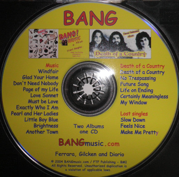 Bang (12) : Bang Music............Death Of A Country (CD, Album, Comp, S/Edition)