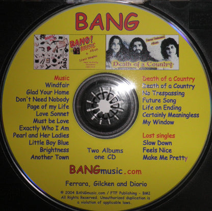 Bang (12) : Bang Music............Death Of A Country (CD, Album, Comp, S/Edition)