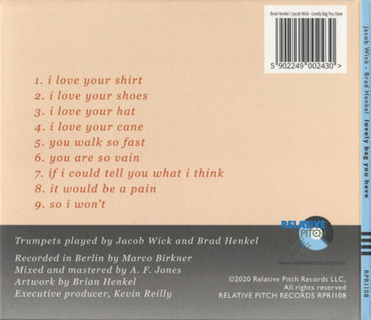 Brad Henkel / Jacob Wick : Lovely Bag You Have (CD, Album)