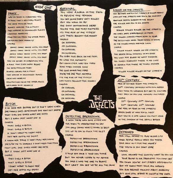 The Defects : Defective Breakdown (LP, Album, RE)