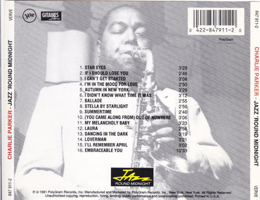 Charlie Parker : Jazz 'Round Midnight (CD, Comp, RM)