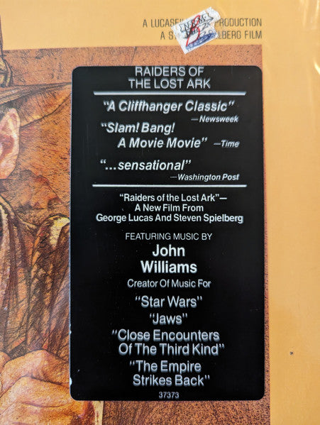 John Williams (4) : Raiders Of The Lost Ark (Original Motion Picture Soundtrack) (LP, Album, Pit)