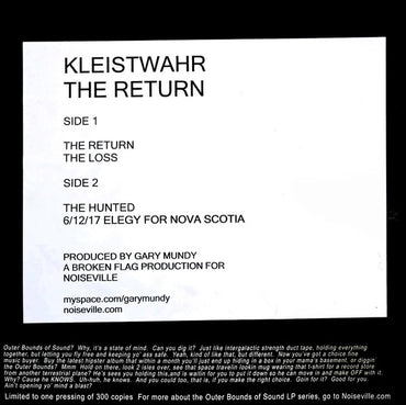 Kleistwahr : The Return (LP, Album, Ltd)