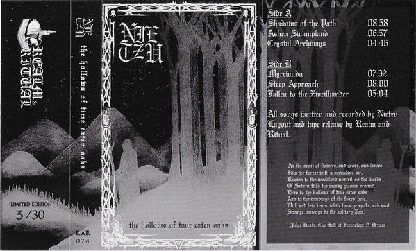 Nietzu : The Hollows Of Time Eaten Oaks (Cass, Ltd, Num)