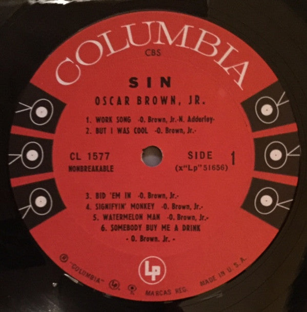 Oscar Brown Jr. : Sin & Soul (LP, Album, Mono, RE)