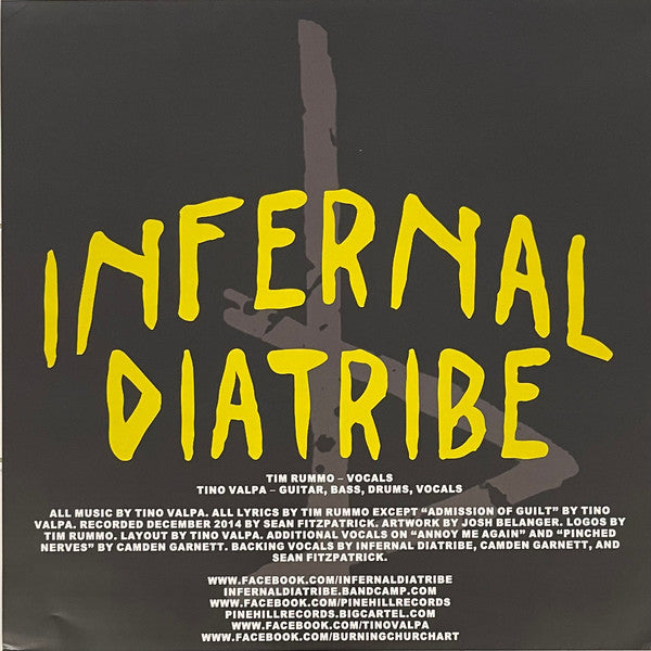 Infernal Diatribe : Admission Of Guilt (LP, Album, Whi)