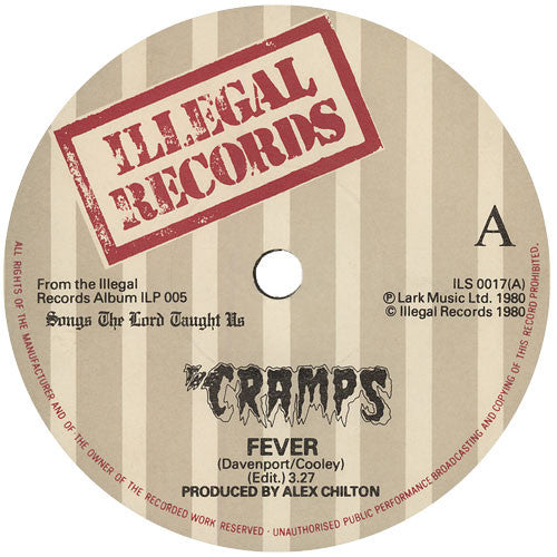 The Cramps : Fever / Garbageman (7", Single, RE)