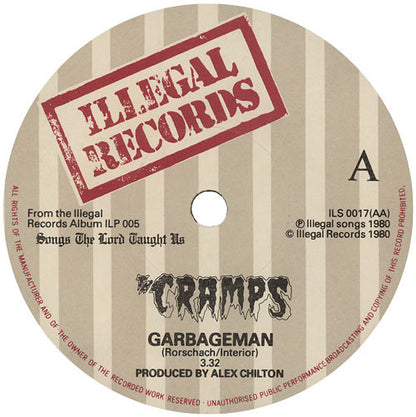 The Cramps : Fever / Garbageman (7", Single, RE)