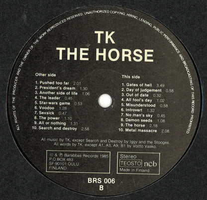 TK* : The Horse (LP, Album)