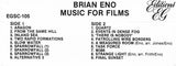 Brian Eno : Music For Films (Cass, Album, RE, Dol)