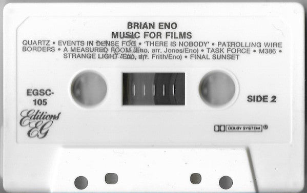 Brian Eno : Music For Films (Cass, Album, RE, Dol)