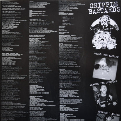 Cripple Bastards : Your Lies In Check (LP, Album, RE, Yel)