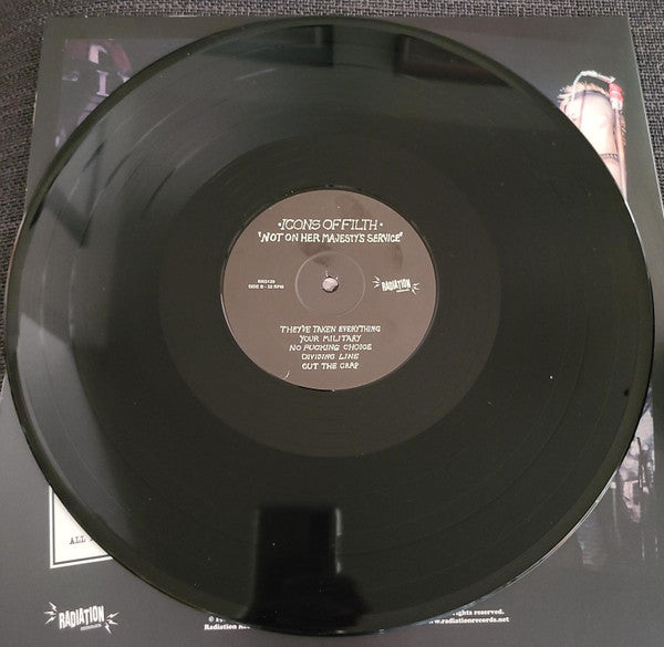 Icons Of Filth : Not On Her Majesty's Service (LP, Album, RE, RM)