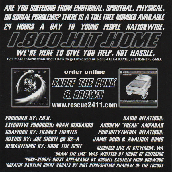 P.O.D. : Payable On Death Live (CD)