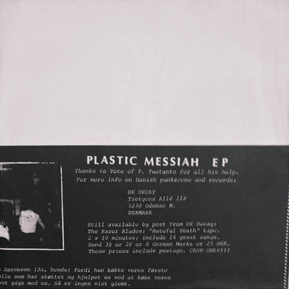 The Razor Blades : Plastic Messiah (7", EP, W/Lbl)