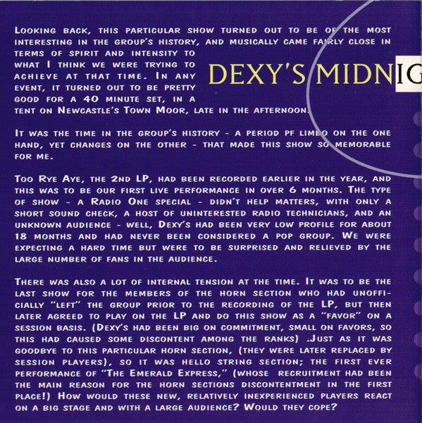 Dexy's Midnight Runners* : BBC Radio One Live In Concert (CD, Album)