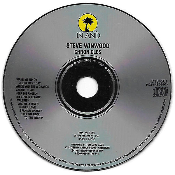 Steve Winwood : Chronicles (CD, Comp, Club, RE, BMG)