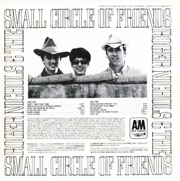 Roger Nichols & The Small Circle Of Friends : Roger Nichols & The Small Circle Of Friends (LP, Album)