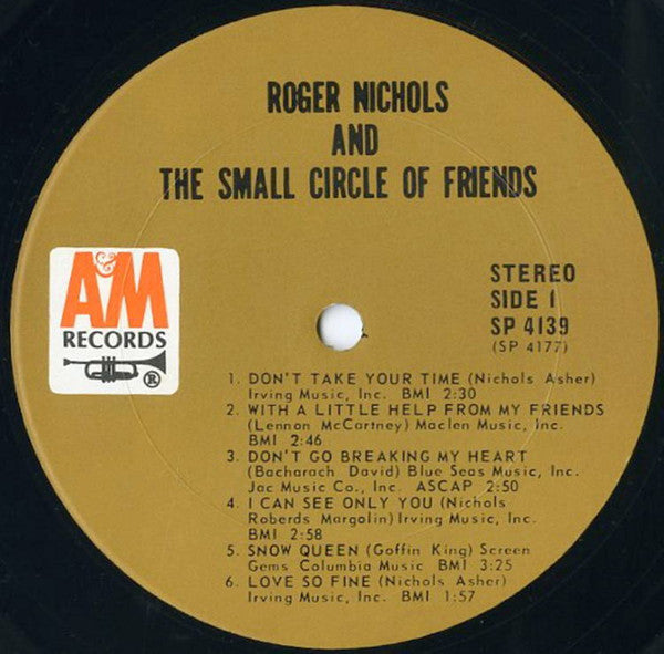 Roger Nichols & The Small Circle Of Friends : Roger Nichols & The Small Circle Of Friends (LP, Album)