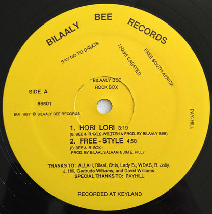 Bilaaly Bee / Rock Box : Hori Lori / Free-Style (12")