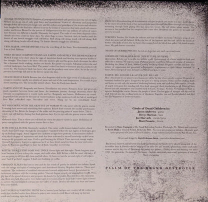 Circle Of Dead Children : Psalm Of The Grand Destroyer (LP, Album, Red)