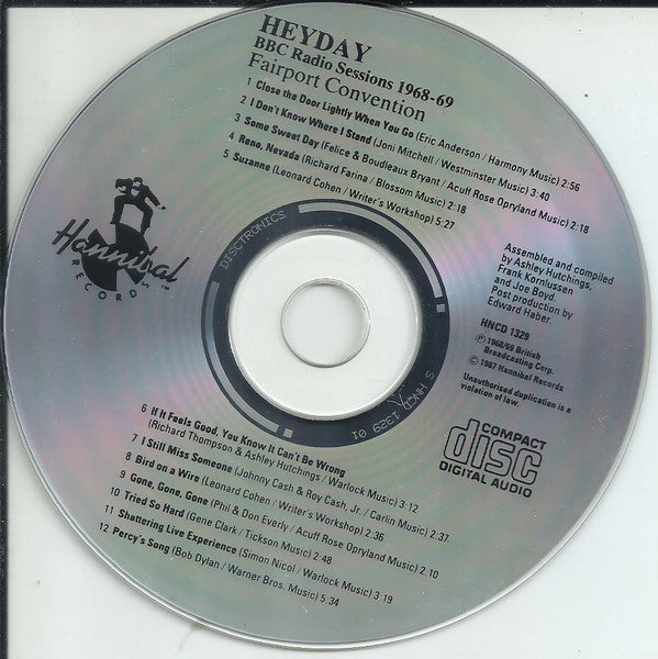 Fairport Convention : Heyday - The BBC Sessions 1968-1969  (CD, Album, RE, Dis)