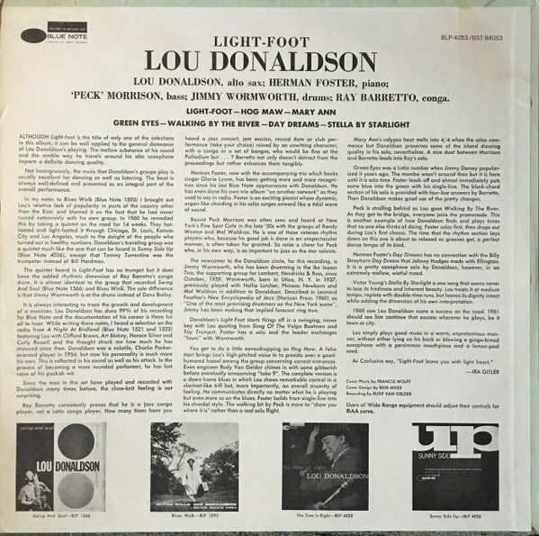 Lou Donaldson : Light-Foot (LP, Album, RE)