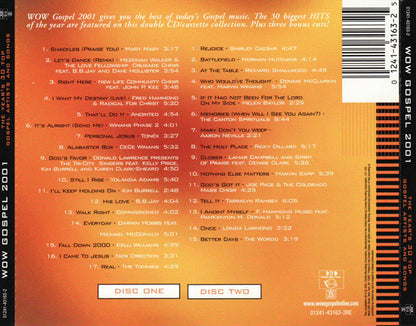 Various : WOW Gospel 2001 (The Year's 30 Top Gospel Artists And Songs) (2xCD, Comp)