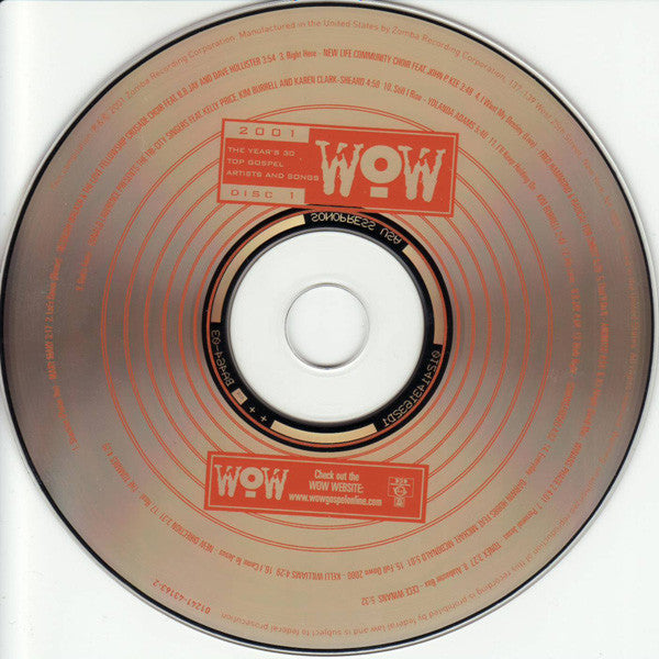 Various : WOW Gospel 2001 (The Year's 30 Top Gospel Artists And Songs) (2xCD, Comp)