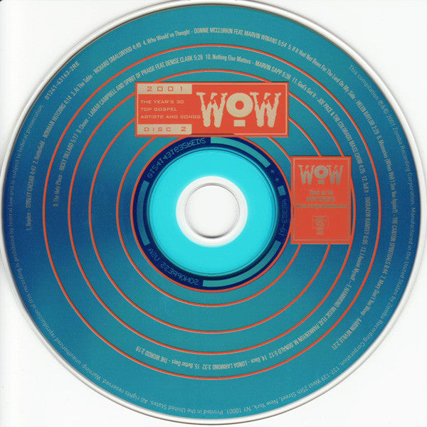 Various : WOW Gospel 2001 (The Year's 30 Top Gospel Artists And Songs) (2xCD, Comp)