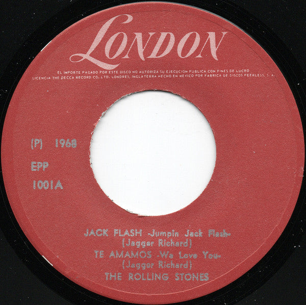 The Rolling Stones : Jack Flash (7", EP, RE, Lab)