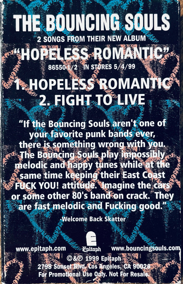 The Bouncing Souls : Hopeless Romantic (Cass, Promo)