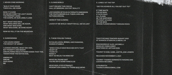 Tourist (17) : Take Five (Cass, EP, Ltd)